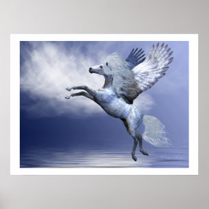 Weißpegasus Print Poster