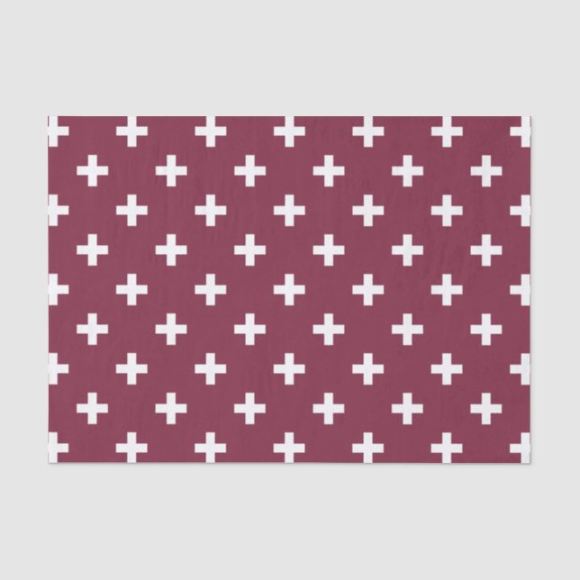Weißpolka kreuzt auf Maulbeere Seidenpapier (Vorderseite)