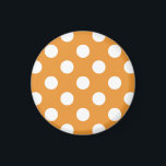 Weißpolka-Punkte auf Bernstein Magnet<br><div class="desc">Weißpolka-Punkte auf Bernstein</div>