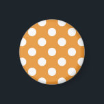 Weißpolka-Punkte auf Bernstein Magnet<br><div class="desc">Weißpolka-Punkte auf Bernstein</div>