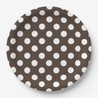 Weißpolka-Punkte auf braun