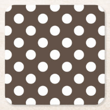 Weißpolka-Punkte auf braun