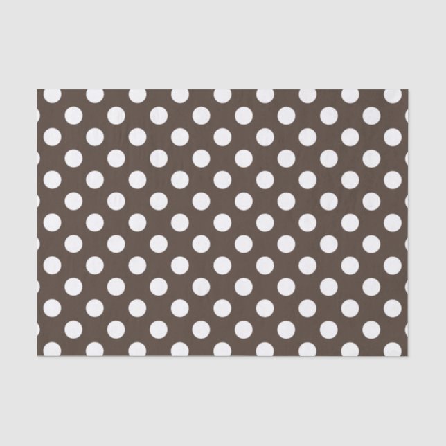 Weißpolka-Punkte auf braun Seidenpapier (Vorderseite)