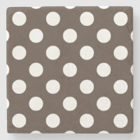 Weißpolka-Punkte auf braun