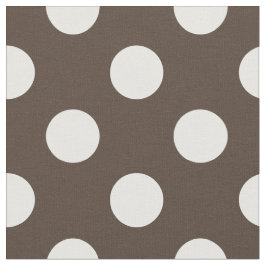 Weißpolka-Punkte auf braun Stoff