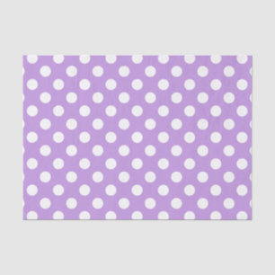 Weißpolka-Punkte auf Lila Seidenpapier