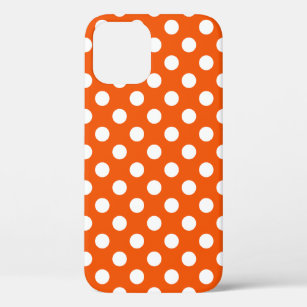 Weißpolka-Punkte auf Orange Case-Mate iPhone Hülle