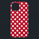 Weißpolka Punkte auf rot Case-Mate iPhone Hülle<br><div class="desc">Weißpolka Punkte auf rot</div>