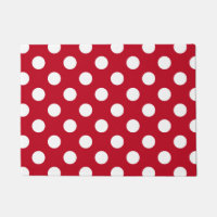 Weißpolka Punkte auf rot
