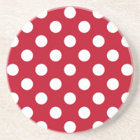 Weißpolka Punkte auf rot