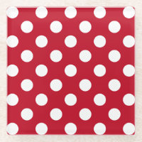 Weißpolka Punkte auf rot