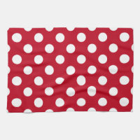Weißpolka Punkte auf rot