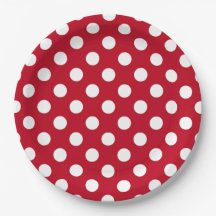 Weißpolka Punkte auf rot