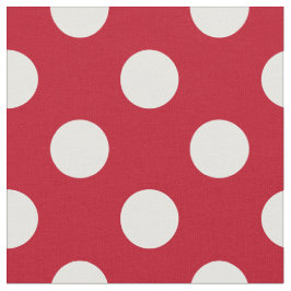 Weißpolka Punkte auf rot Stoff