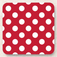 Weißpolka Punkte auf rot