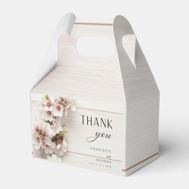 Weißrosa Floral | GASTGESCHENK HOCHZEIT Geschenkschachtel (Vorderseite)
