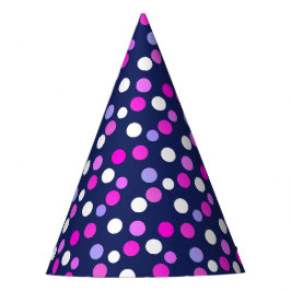 Weißrosa Lila Blue Circles Balls Paper Cap Hat Partyhütchen