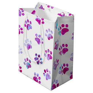 Weißrosa Texturfarben Druckmuster Mittlere Geschenktüte