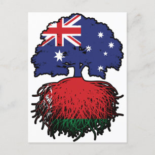 Weißrussisch-australische Bäume Postkarte