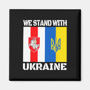 Weißrussische Unterstützung Ukrainisch Wir stehen Magnet