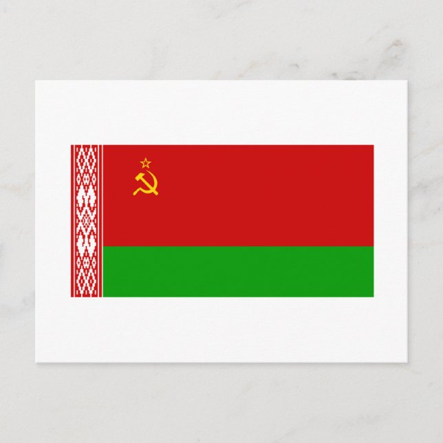 Weißrussisches SSR-Flag Postkarte (Vorderseite)