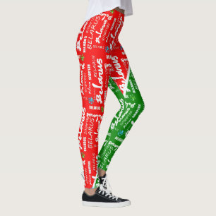 Weißrussland Беларусь Nationaler Kornblumen-Leggin Leggings