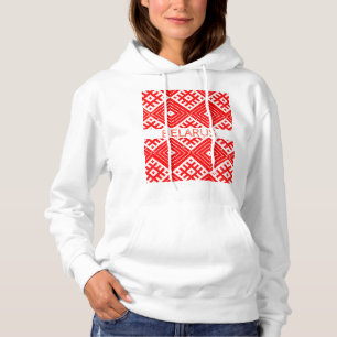 Weißrussland Б е л а у с р Folk-Musterkopf Hoodie