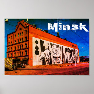Weißrussland Б л а е р с у ь Minsk Jang Poster