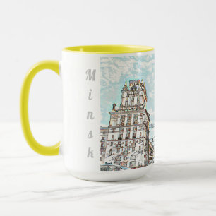 Weißrussland Б л а е с р у Minsk Jenseits Archite Tasse