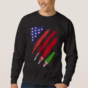 Weißrussland American Ground Flag USA Patriot Heri Sweatshirt