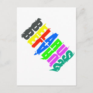 Weißrussland Bunte Fröhliche Buchstaben Postkarte