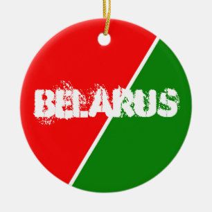 Weißrussland - Farben für die Flagge Keramik Ornament