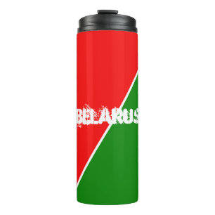 Weißrussland - Farben für die Flagge Thermosbecher