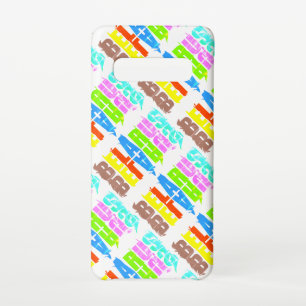 Weißrussland farbenfrohe Briefe Funky Samsung Galaxy S10 Hülle