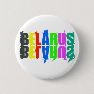 Weißrussland farbenfrohe glückliche Buchstaben Button