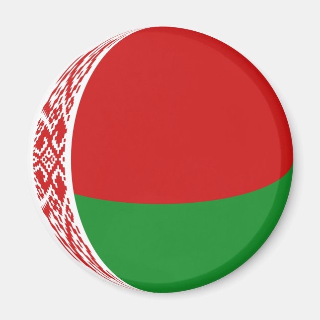 Weißrussland Flag Magnet (Vorne)