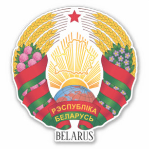 Weißrussland Flagge Charming Patriotische Karte Aufkleber