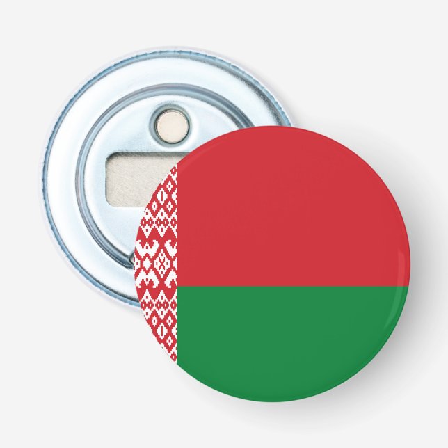 Weißrussland-Flagge Flaschenöffner (Vorderseite)