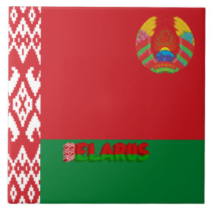 Weißrussland-Flagge Fliese