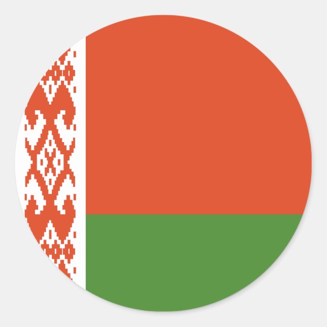 Weißrussland-Flagge Gesamtabdeckung  Runder Aufkleber (Vorderseite)