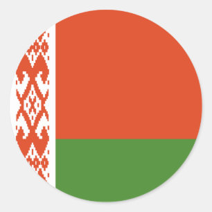 Weißrussland-Flagge Gesamtabdeckung  Runder Aufkleber