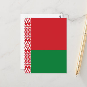 Weißrussland-Flagge Postkarte