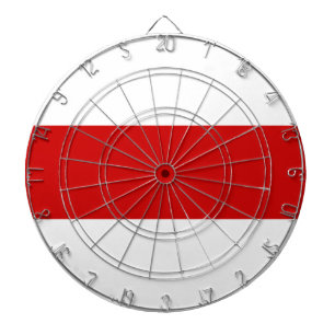 Weißrussland-Flagge (rot und weiß) Dartscheibe