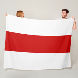 Weißrussland-Flagge (rot und weiß) Fleecedecke