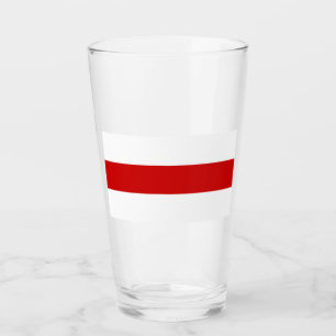 Weißrussland-Flagge (rot und weiß) Glas