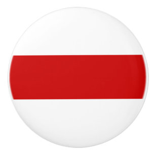 Weißrussland-Flagge (rot und weiß) Keramikknauf