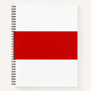 Weißrussland-Flagge (rot und weiß) Notizbuch