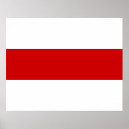 Weißrussland-Flagge (rot und weiß) Poster