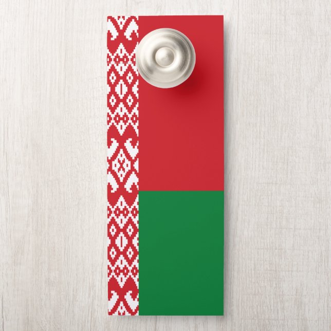 Weißrussland-Flagge Türanhänger (Auf Knauf)