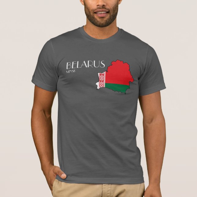 Weißrussland-Flaggen-Karten-Shirt T-Shirt (Vorderseite)